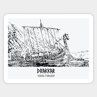 Drakkar Viking Longship Sticker